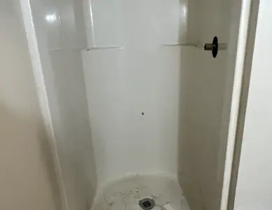 Shower stall before refinishing in Mount Vernon