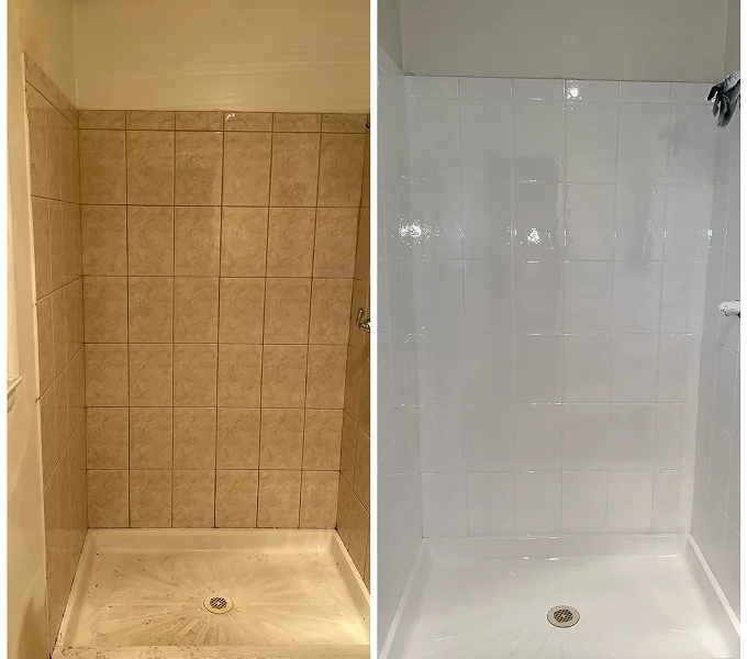 Professional shower stall reglazing